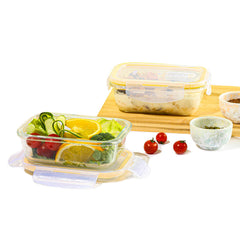 Fit & Fresh Royale Glass Container 2 Pcs / Rectangle