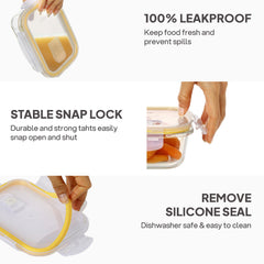 Fit & Fresh Royale Glass Container 2 Pcs / Rectangle