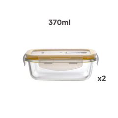 Fit & Fresh Royale Glass Container 2 Pcs / Rectangle