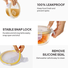 Fit & Fresh Royale Glass Container 2 Pcs / Round