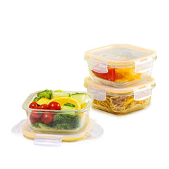 Fit & Fresh Royale Glass Container 3 Pcs / Square
