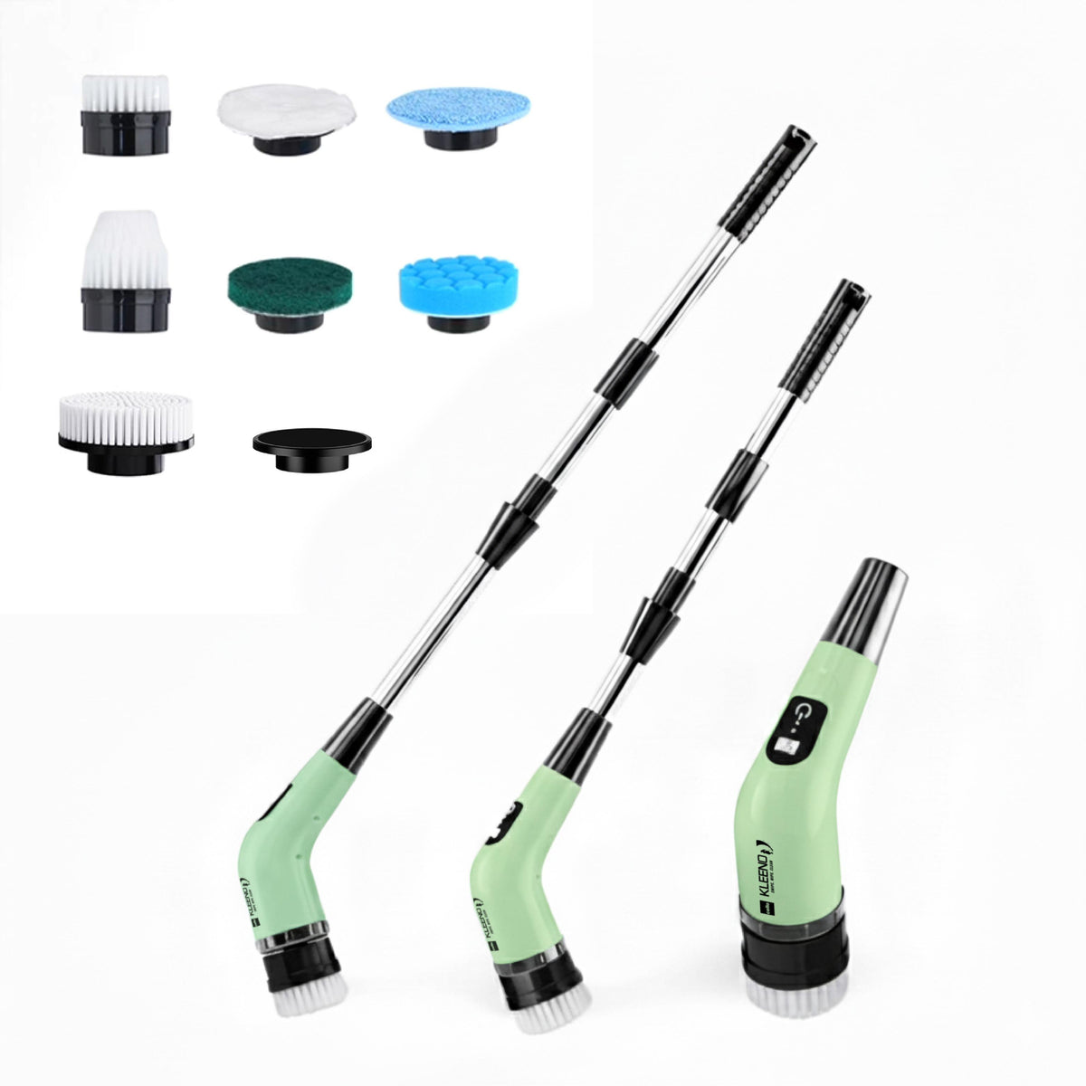 Telescopic Electric Spin Scrubber Green