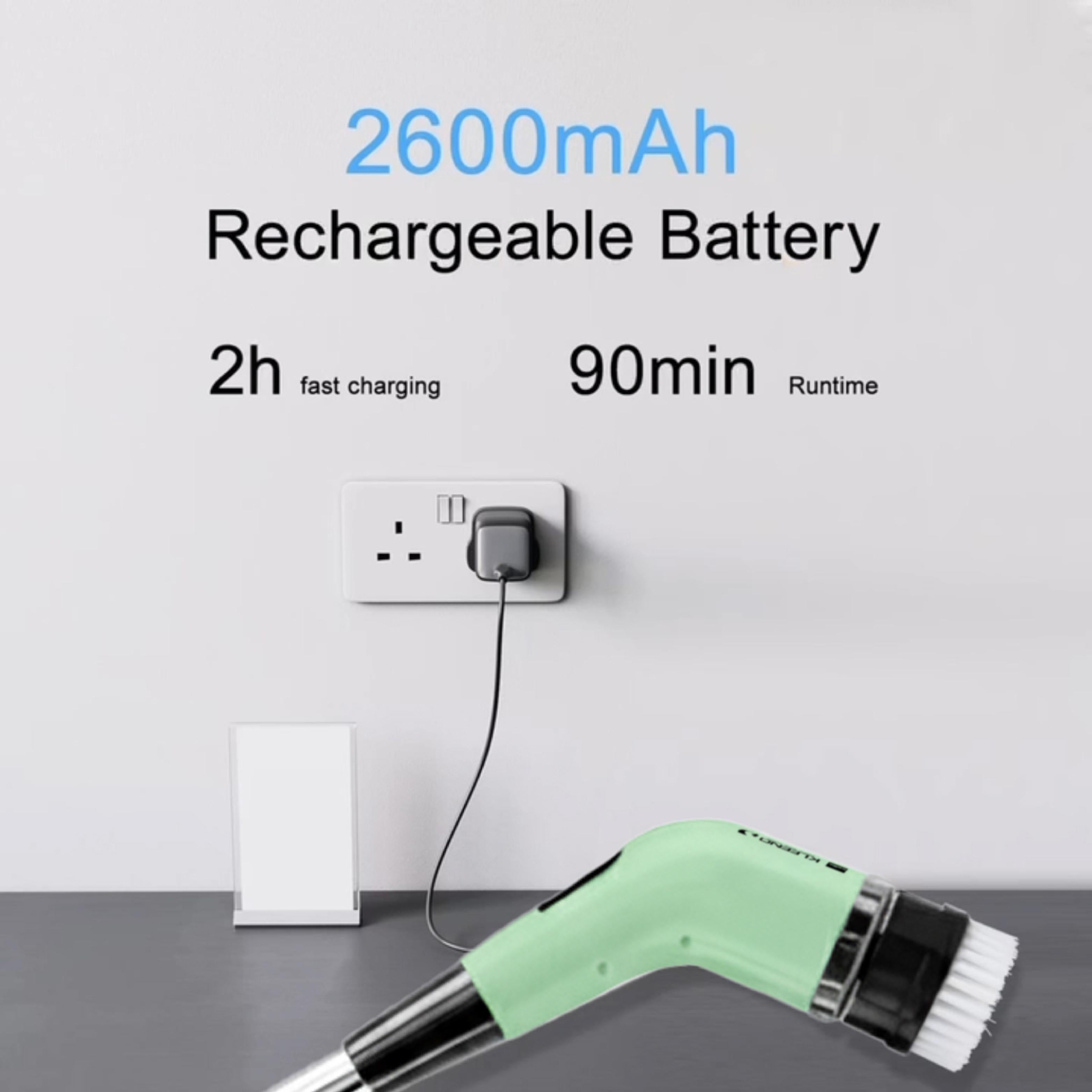 Telescopic Electric Spin Scrubber Green