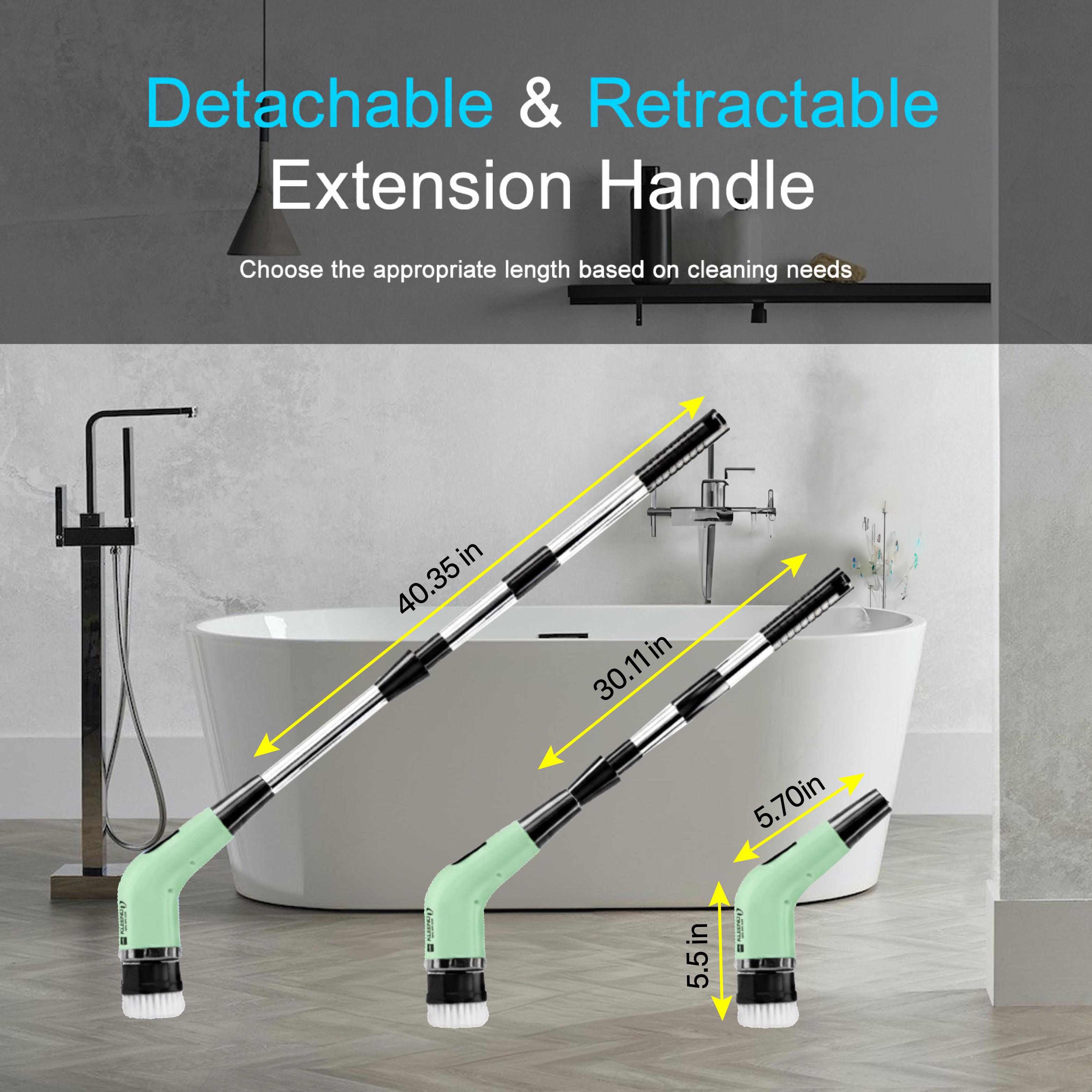 Telescopic Electric Spin Scrubber Green