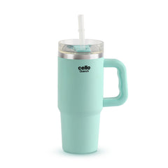 Quench 600 Insulated Travel Tumbler with Handle, Lid & Straw Mint / 600ml