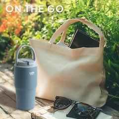 Quench Go Insulated Travel Tumbler with Lid and Straw Grey / 600ml