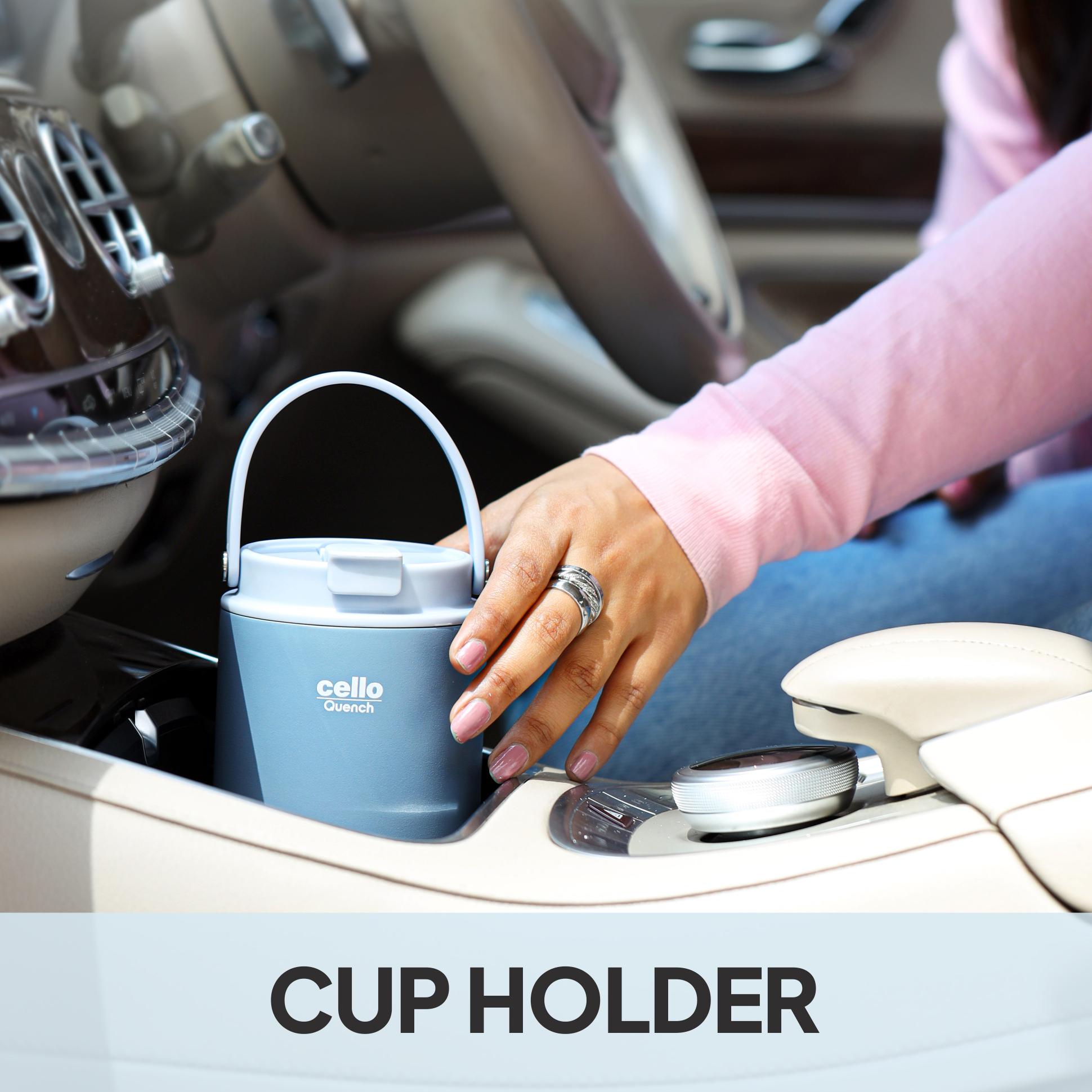 Quench Go Insulated Travel Tumbler with Lid and Straw Grey / 600ml