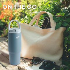 Quench Go Insulated Travel Tumbler with Lid and Straw Grey / 850ml