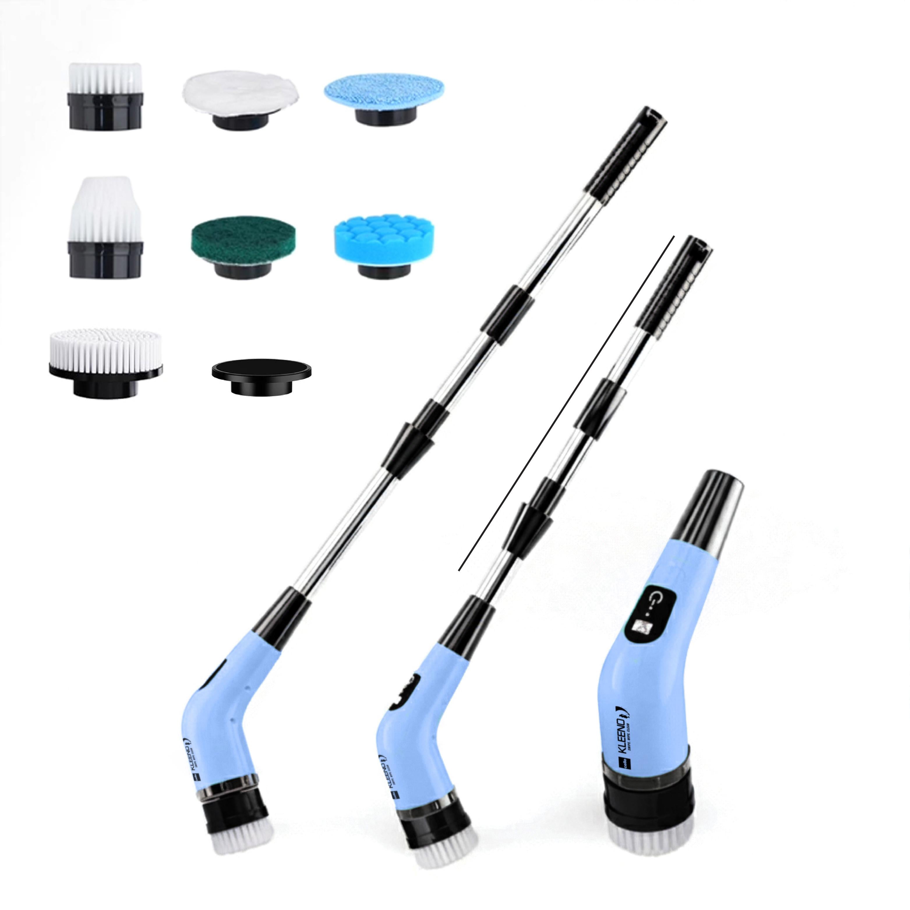 Telescopic Electric Spin Scrubber Blue