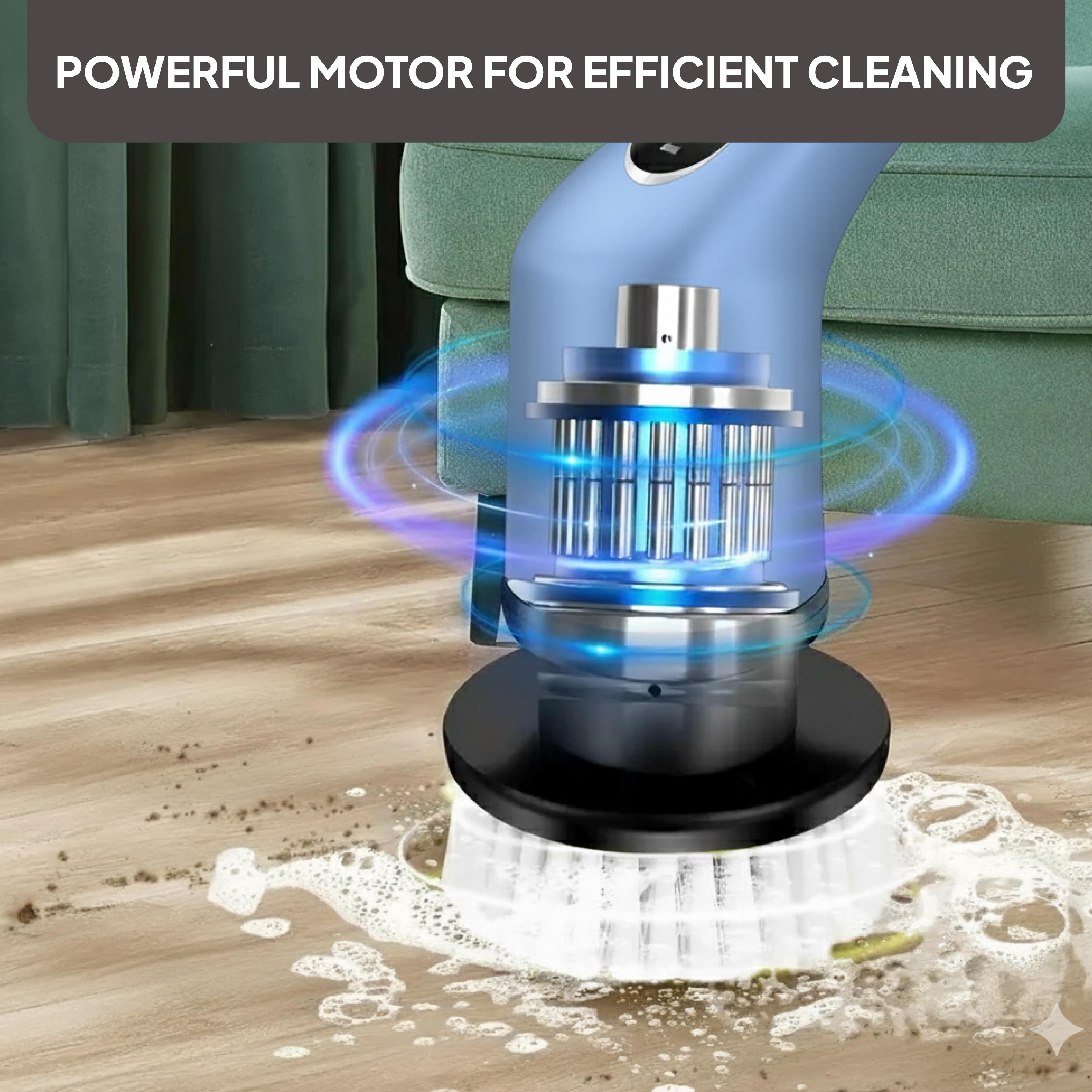 Telescopic Electric Spin Scrubber Blue