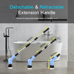 Telescopic Electric Spin Scrubber Blue