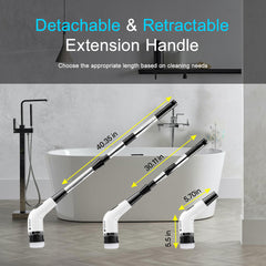 Telescopic Electric Spin Scrubber White