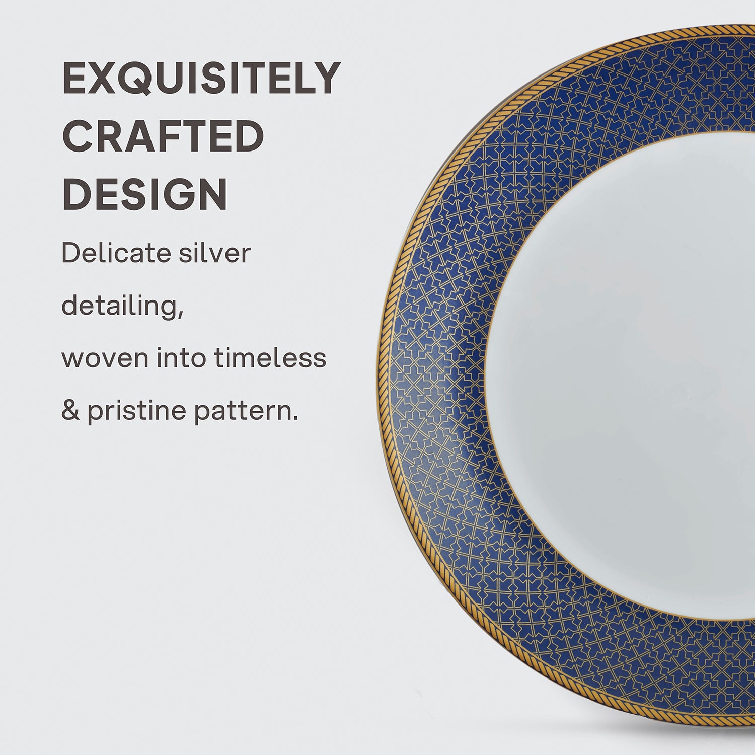 Solitaire Opalware Dinner Set, Sapphire 35 Pcs