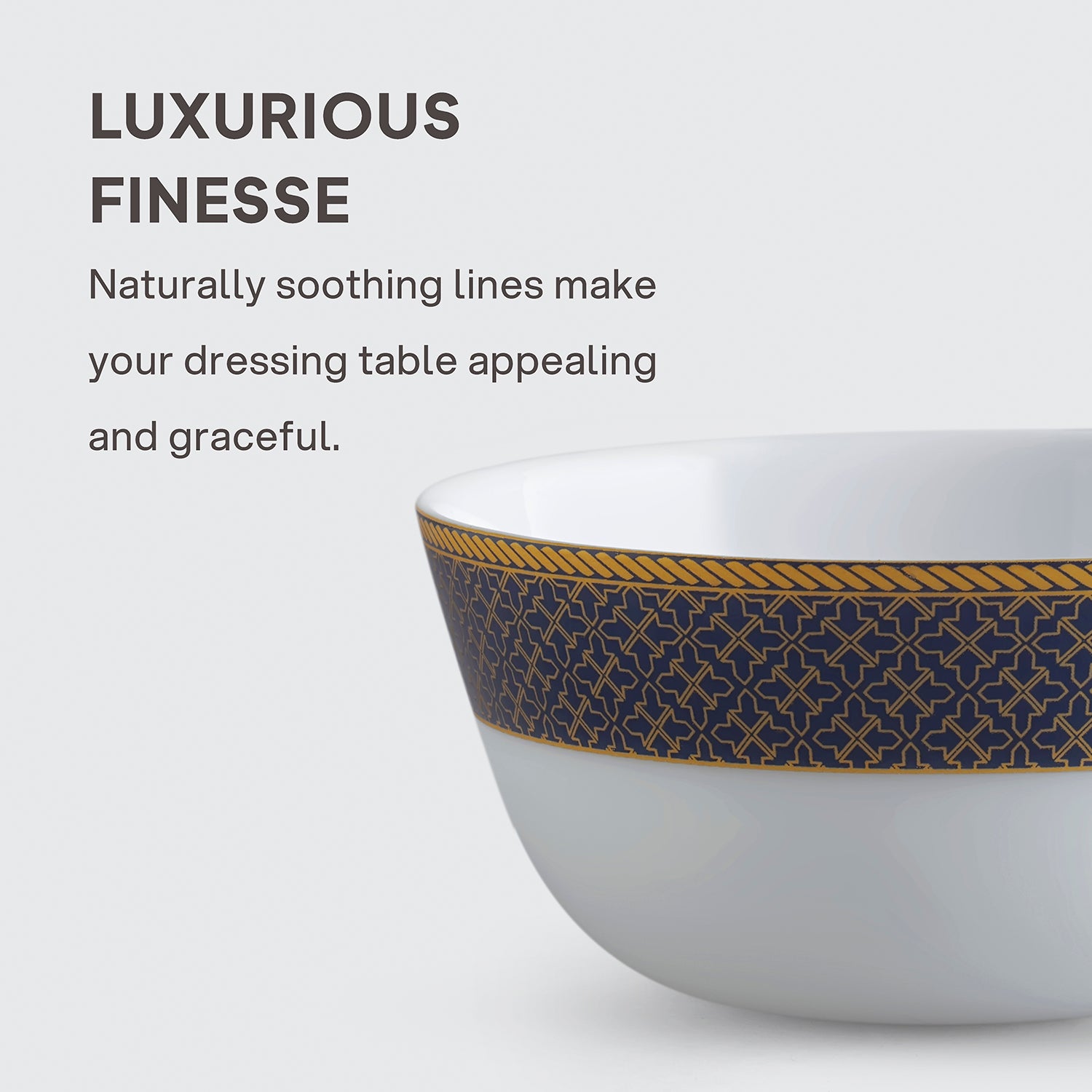 Solitaire Opalware Dinner Set, Sapphire 35 Pcs