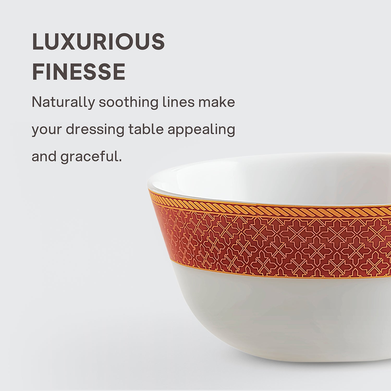 Solitaire Opalware Dinner Set,  Ruby 35 Pcs