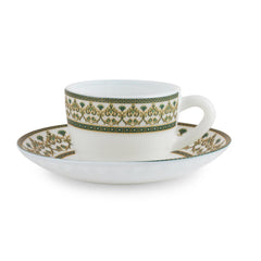 Solitaire Cup & Saucer- Verde 6 Pcs