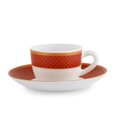 Solitaire Cup & Saucer- Ruby 6 Pcs