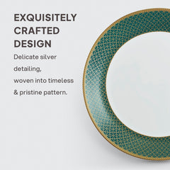 Solitaire Opalware Dinner Set,  Emerald 27 Pcs