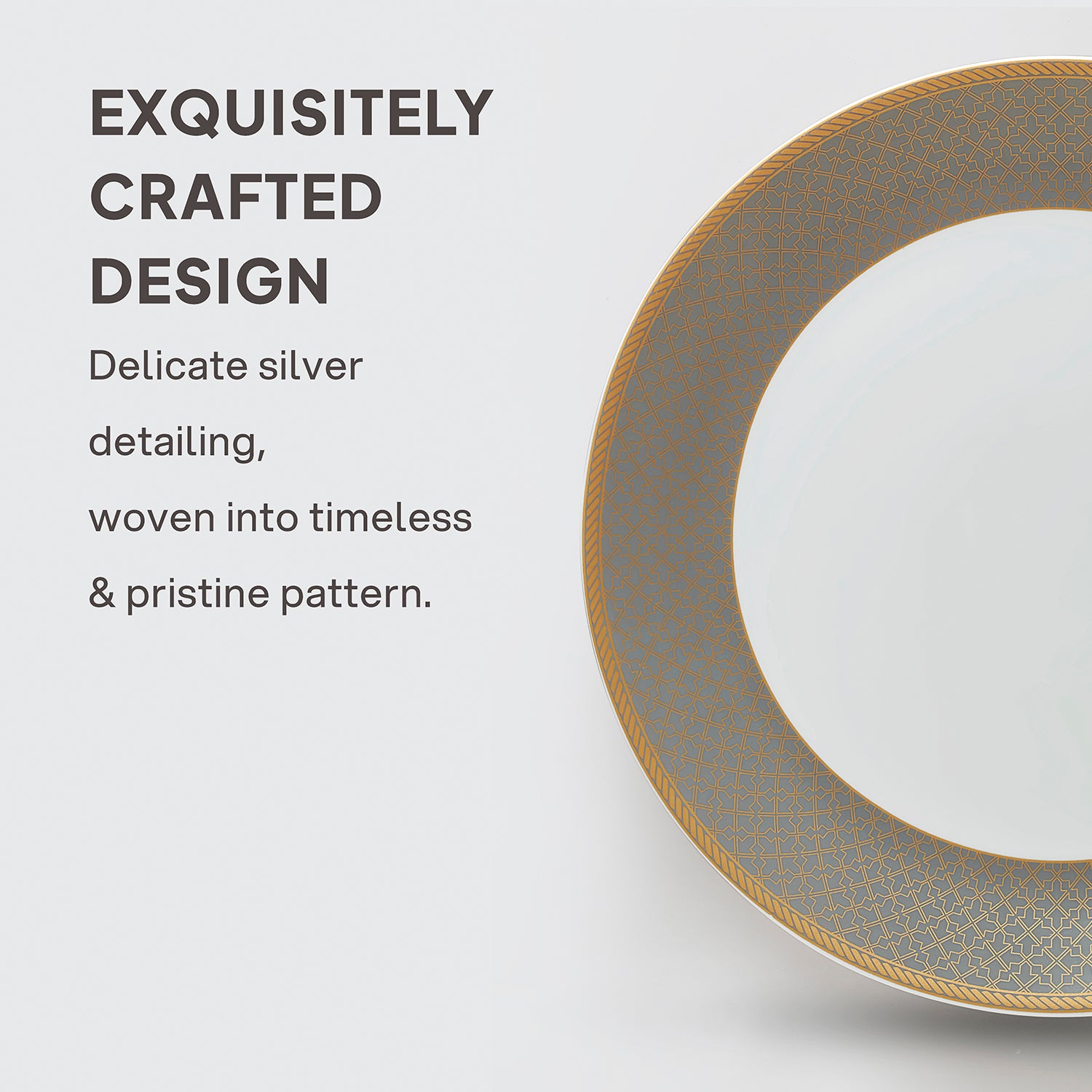 Solitaire Opalware Dinner Set, Moon Stone 27 Pcs