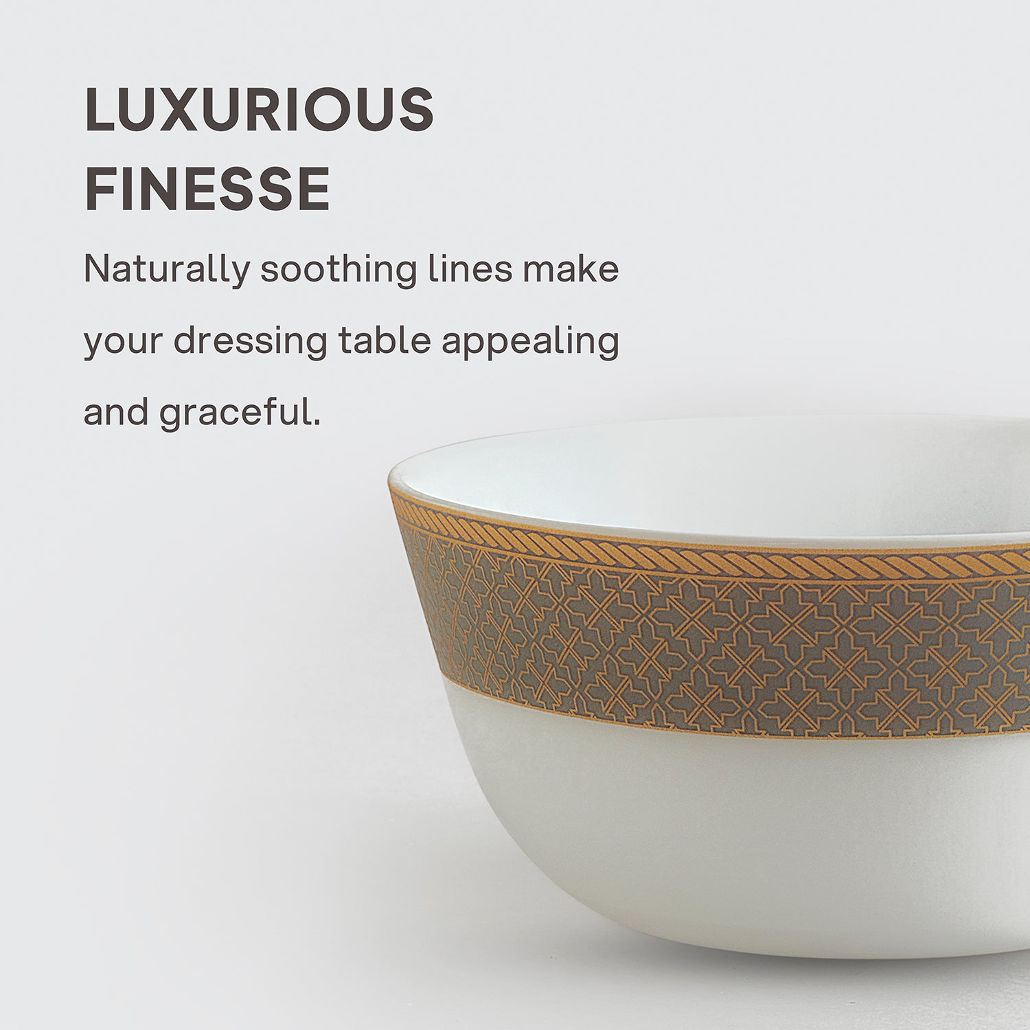 Solitaire Opalware Dinner Set, Moon Stone 27 Pcs