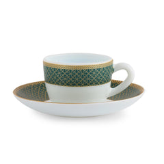 Solitaire Cup & Saucer - Emerald 6 Pcs