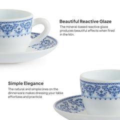 Ariana Premium Cup & Saucer 12pcs, Marina 12 Pcs