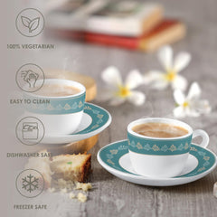 Ariana Premium Cup & Saucer 12pcs, Blue Madison 12 Pcs