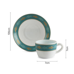 Ariana Premium Cup & Saucer 12pcs, Blue Madison 12 Pcs
