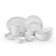 Feather Plus Opalware Dinner Set, Grace 27 Pcs