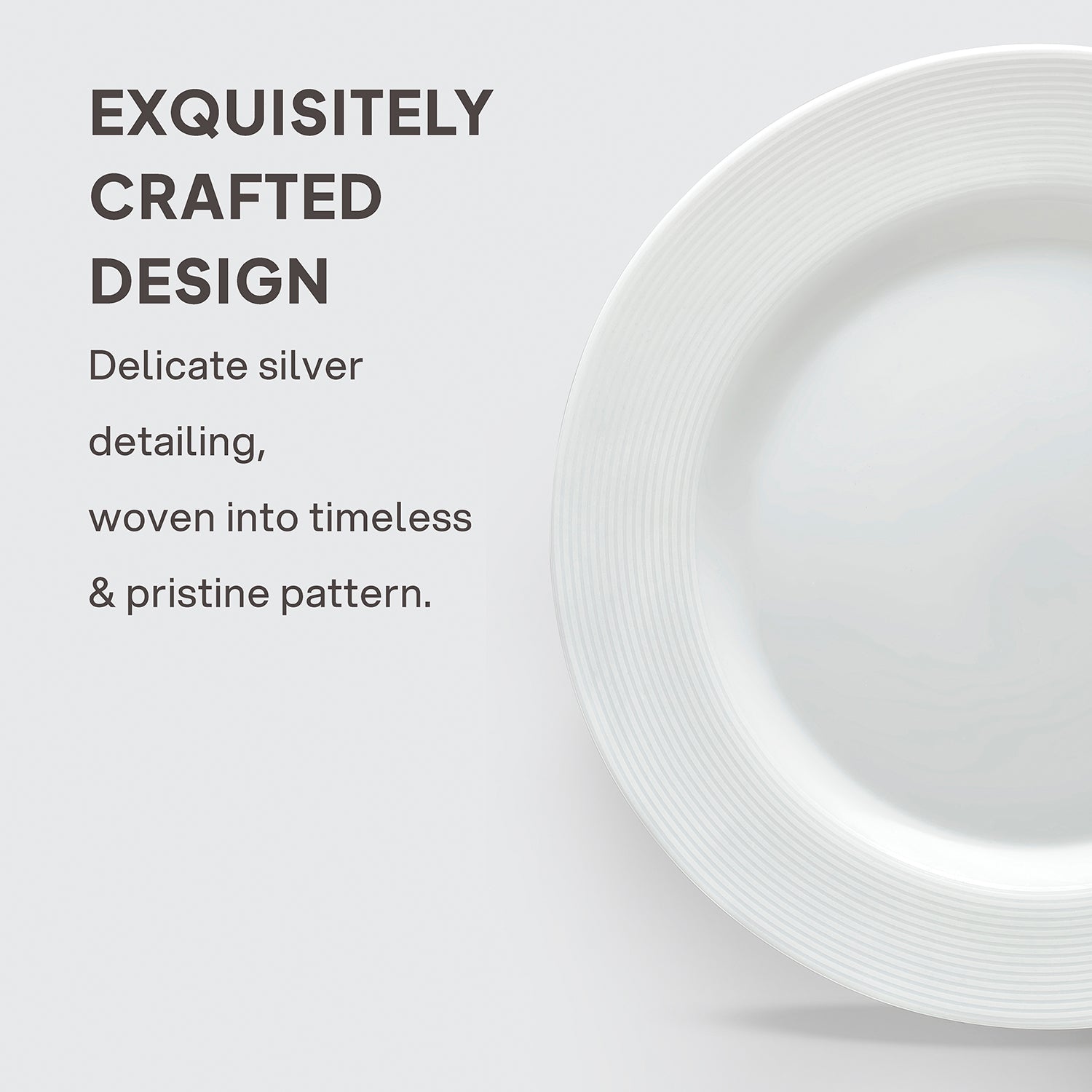 Feather Plus Opalware Dinner Set, Elegance 27 Pcs