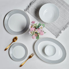 Amaze Plus Opalware Dinner Set, Pyramids 27 Pcs