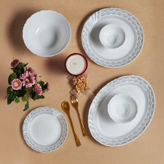 Imperial Plus Opalware Dinner Set, Oxford 27 Pcs