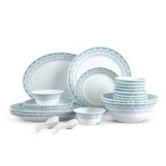 Imperial Plus Opalware Dinner Set, Celeste 33 Pcs