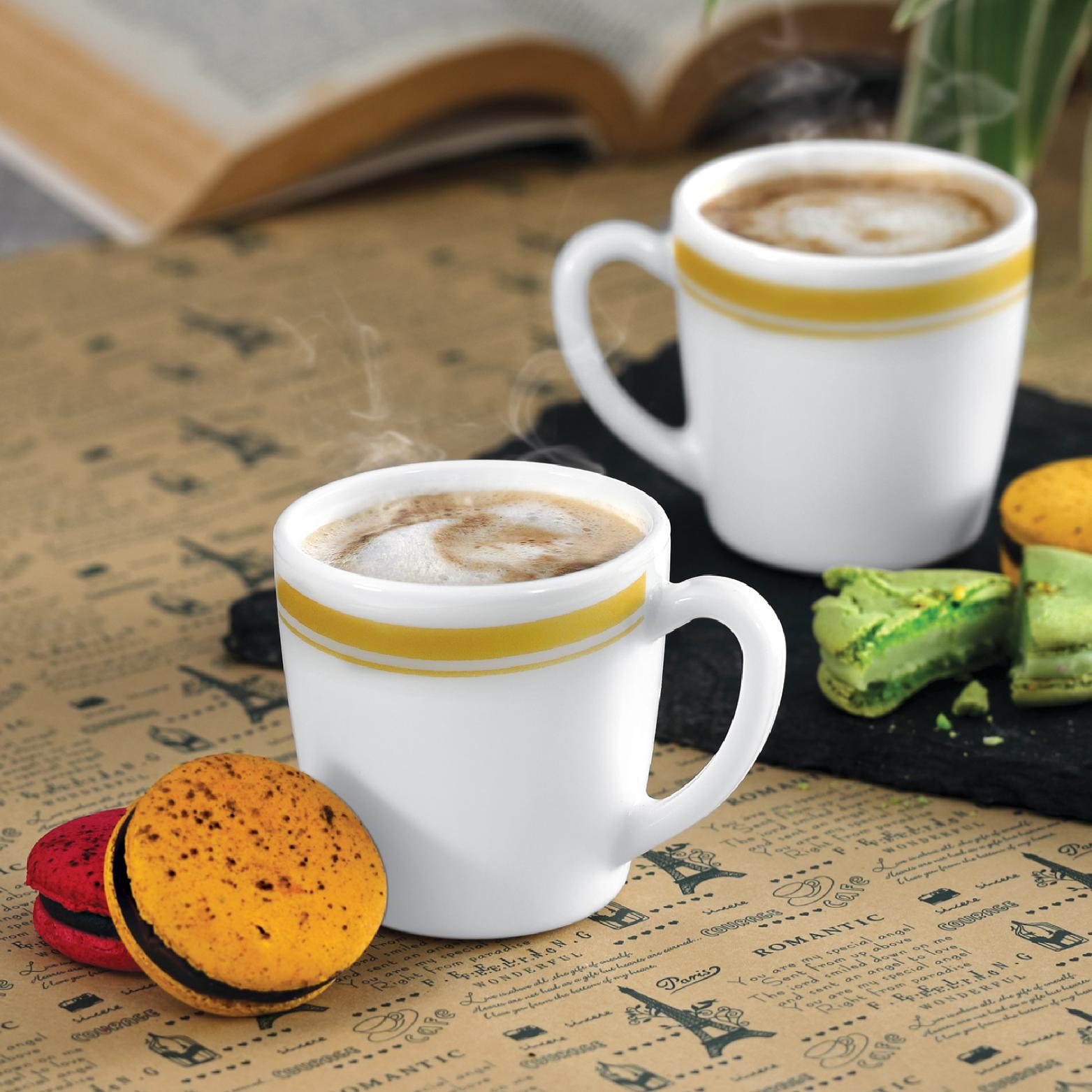 Divine Pre Ricca Mug M 6pc - Gold Lines 6 Pcs