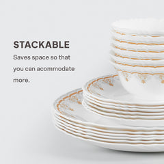 Imperial Plus Opalware Dinner Set, Victor 27 Pcs