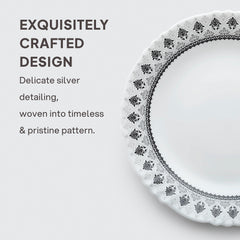 Imperial Plus Opalware Dinner Set, Damask 33 Pcs