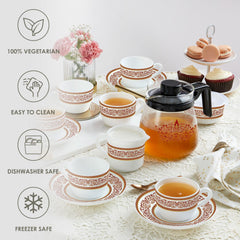 Solitaire Tea Set 15pc - Rosso 15 Pcs