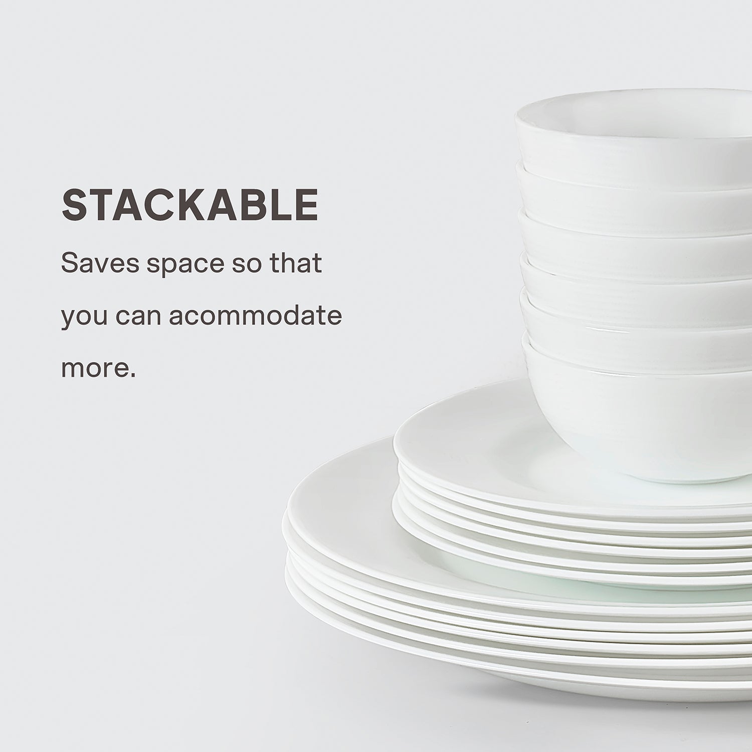 Feather Plus Opalware Dinner Set, Elegance 35 Pcs