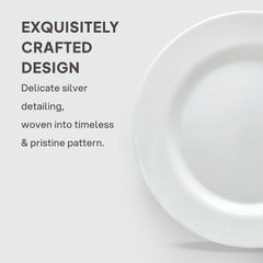 Feather Plus Opalware Dinner Set, Elegance 35 Pcs