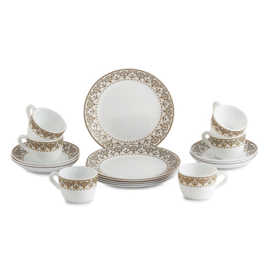 Solitaire Snack Set 18pc - Ornate Gold 18 Pcs