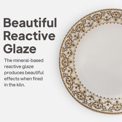 Solitaire Snack Set 18pc - Ornate Gold 18 Pcs