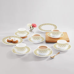 Solitaire Snack Set 18pc - Ornate Gold 18 Pcs