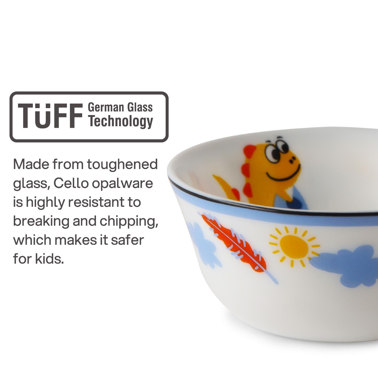 Kids Opal Dinner Set, 7 Pieces Fossil Friends / 7Pcs