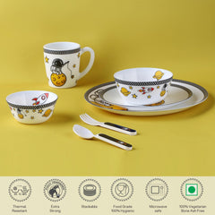 Kids Opal Dinner Set, 7 Pieces Moon Mates / 7Pcs