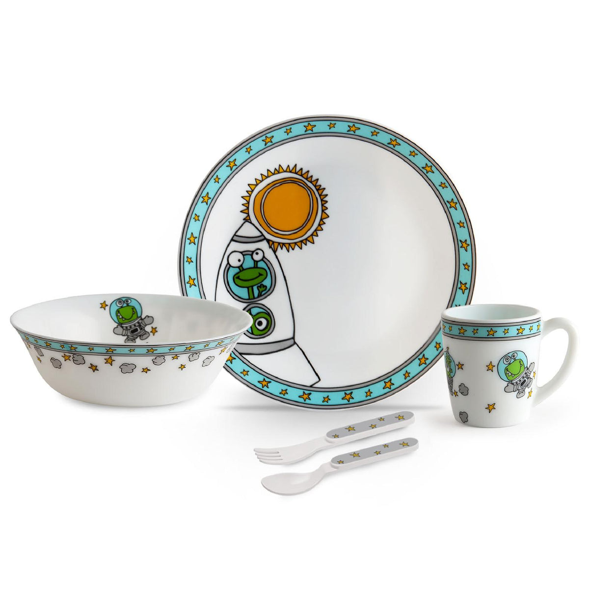 Kids Opal Snack Set, 5 Piece Alien Sprites / 5 Pcs