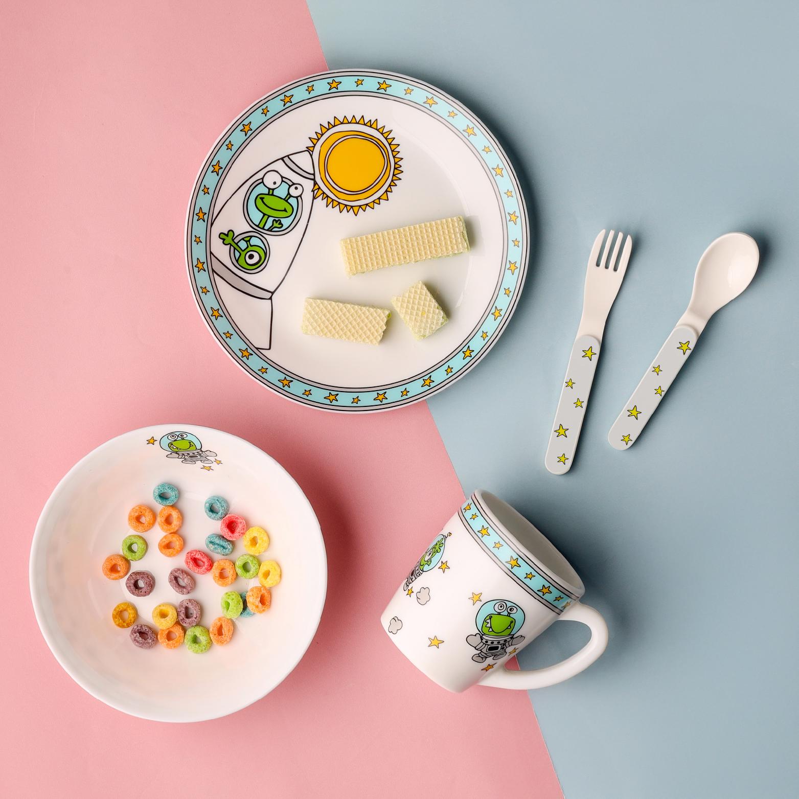 Kids Opal Snack Set, 5 Piece Alien Sprites / 5 Pcs