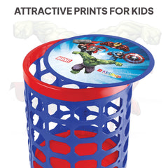 ToyNest Kids Multipurpose Storage, Stool & Laundry Basket Mighty Heroes