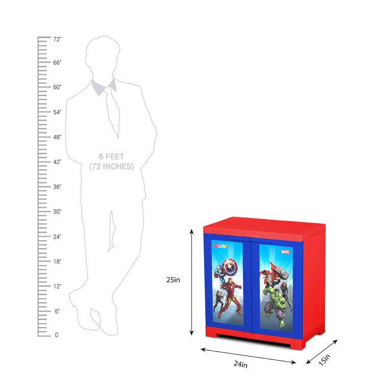 Mini Marvel Avenger Series Cupboard Red & Blue Design 1
