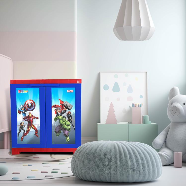 Mini Marvel Avenger Series Cupboard Red & Blue Design 1