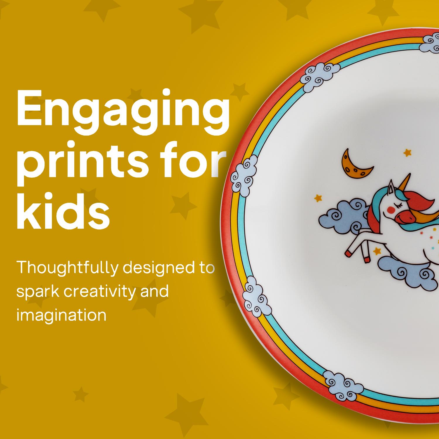 Kids Opal Dinner Set, 7 Pieces Unicorn / 7Pcs